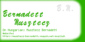 bernadett musztecz business card